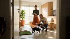 Xixi em casa não é “teimosia” — a rotina simples (e um detalhe de espaço) que muda tudo